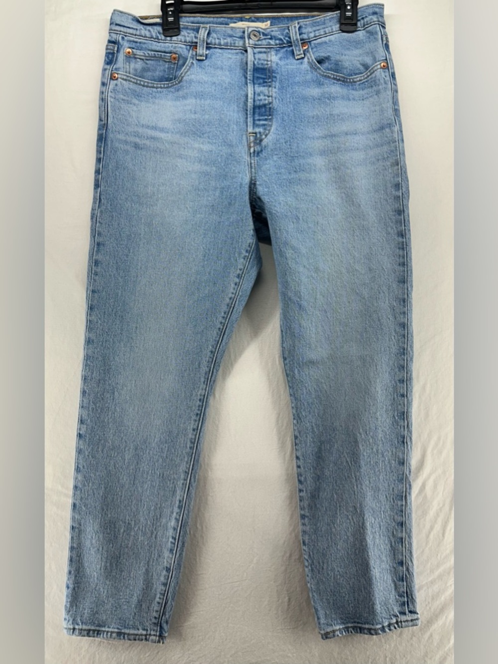 Levi’s Wedgie Straight Jeans Womens 32x27 Blue Denim High Rise Button Fly